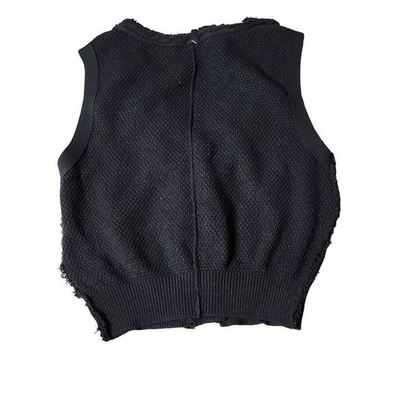 Free people Denson Cropped Sweater Vest black noir - Picture 2 of 5